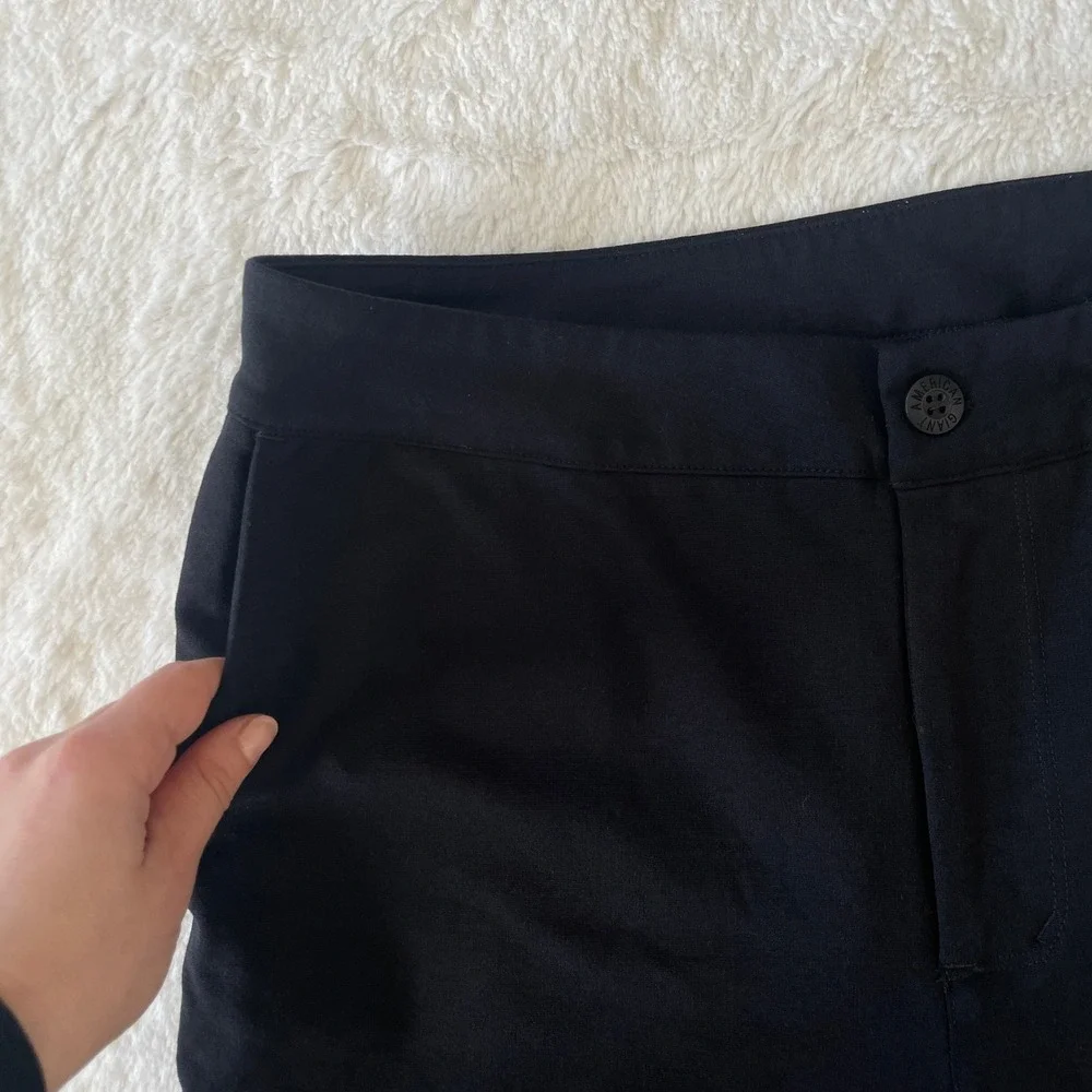 American Giant Black Ponte Pant Straight Leg Trousers Made in USA Size 12 - Picture 7 of 11